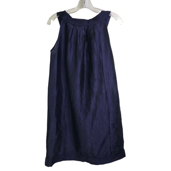 Calypso St. Barth Dress Womens Sz XS Navy Blue Silk Sleeveless VNeck Beach Pool - Picture 4 of 10